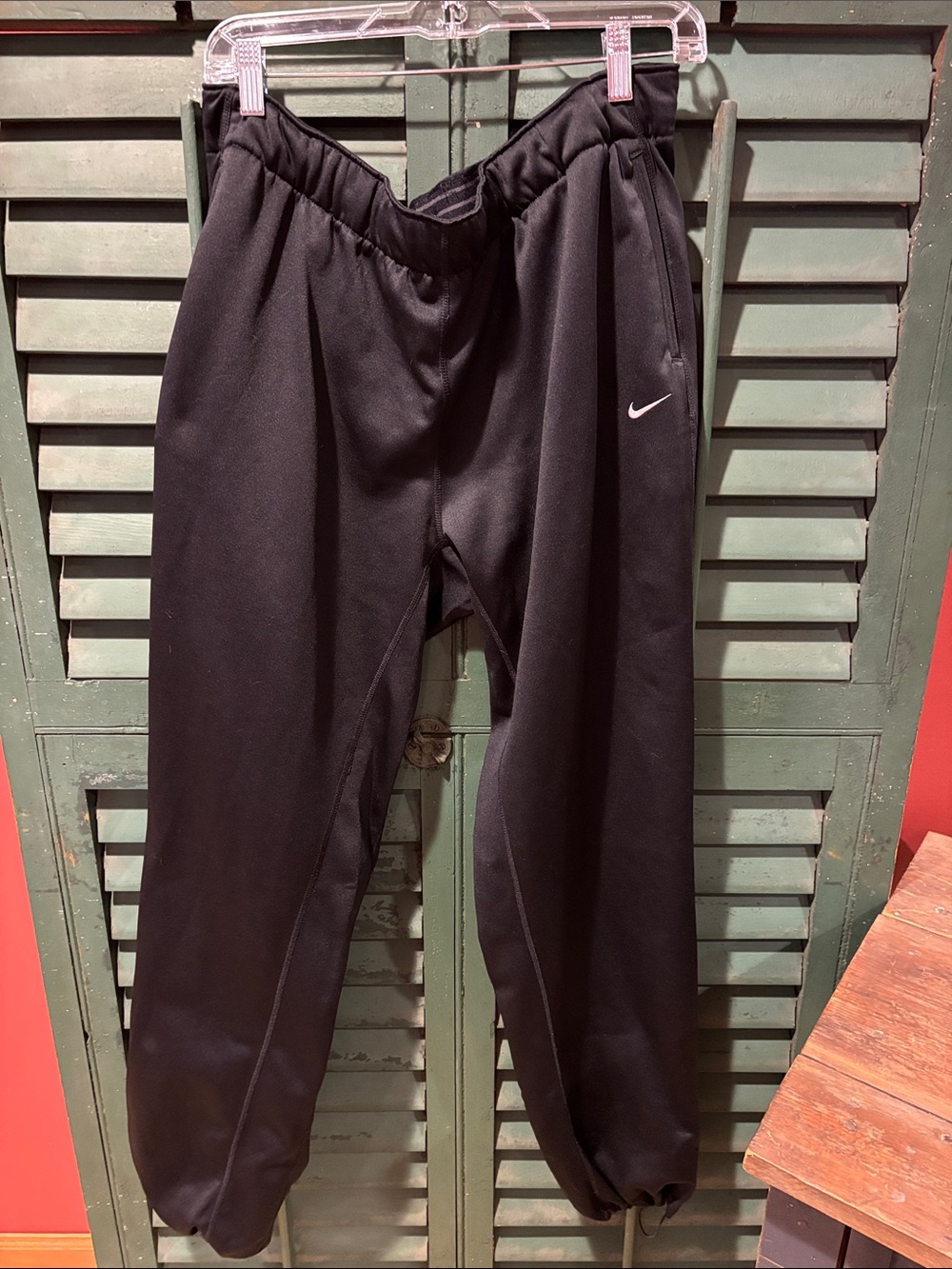 Nike vintage Black Jogger Sweatpants with White Swoosh